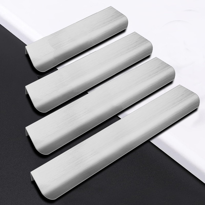 LEAPHZOT 10 Pack 5 Inch Hole Center Edge Finger Pull,Brushed