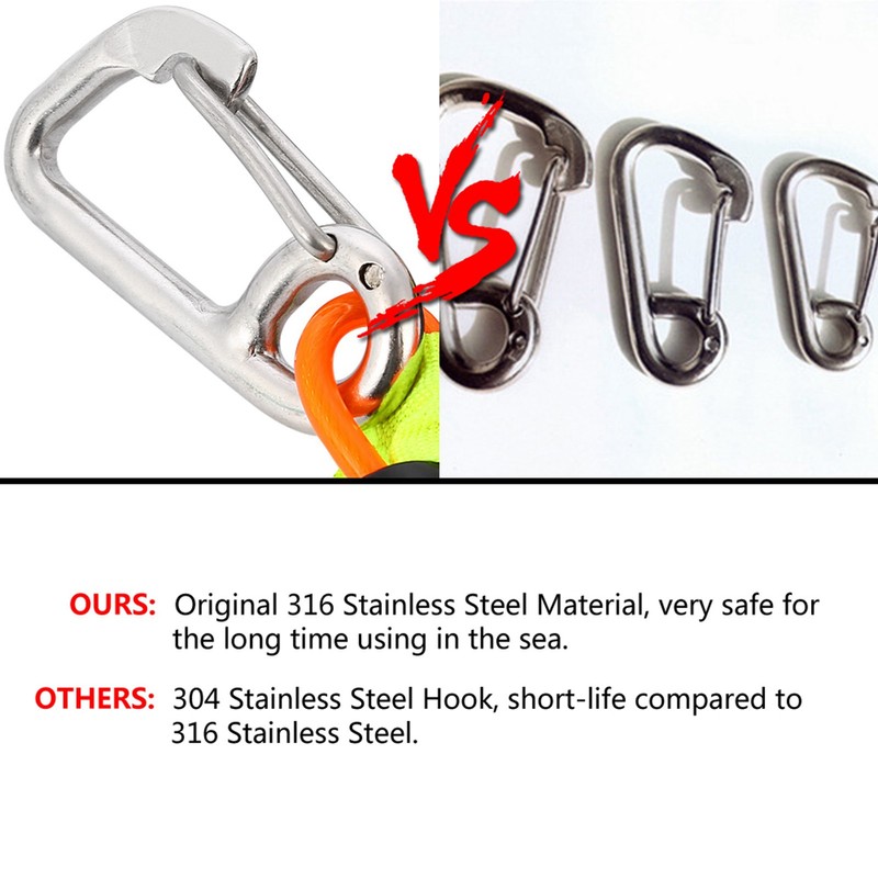 KEEP DIVING Stainless Steel Reef Hook Diving Safety Accessories (Orange)