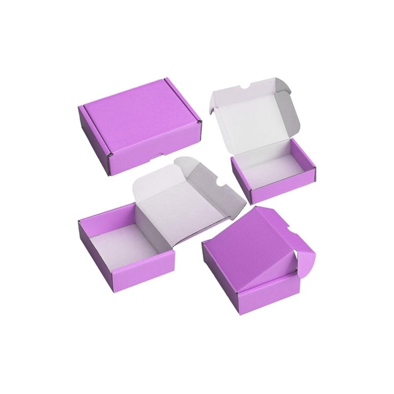 25 x F1 4x3x2" Postal Pip Box Die Cut Purple