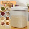 LivLab Rice Container 25 lbs,10.5 Qt/10 L/25 lbs Rice Dispenser