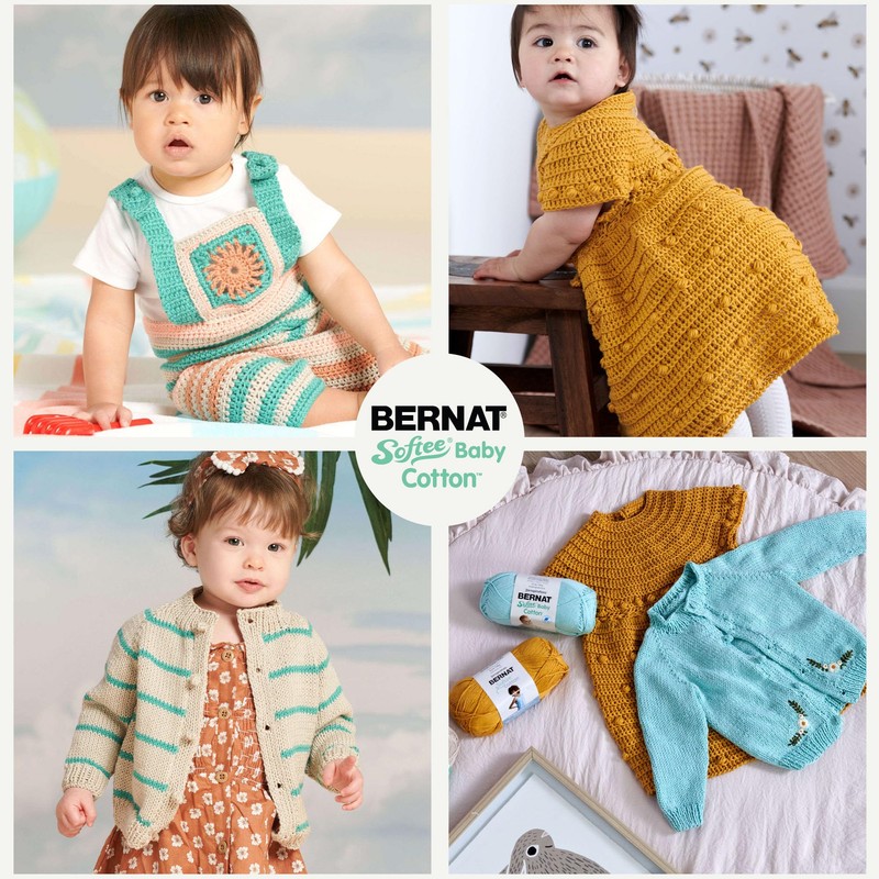 Bernat Softee Baby Cotton Petal Yarn - 3 Pack of