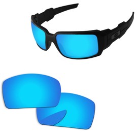 sunglasses restorer Kompatibel Ersatzgläser für Oakley Oil Drum, Polarisierte Ice Blue Linsen
