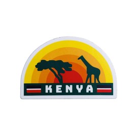 Vagabond Heart Kenya Africa Weatherproof Vinyl Travel Sticker