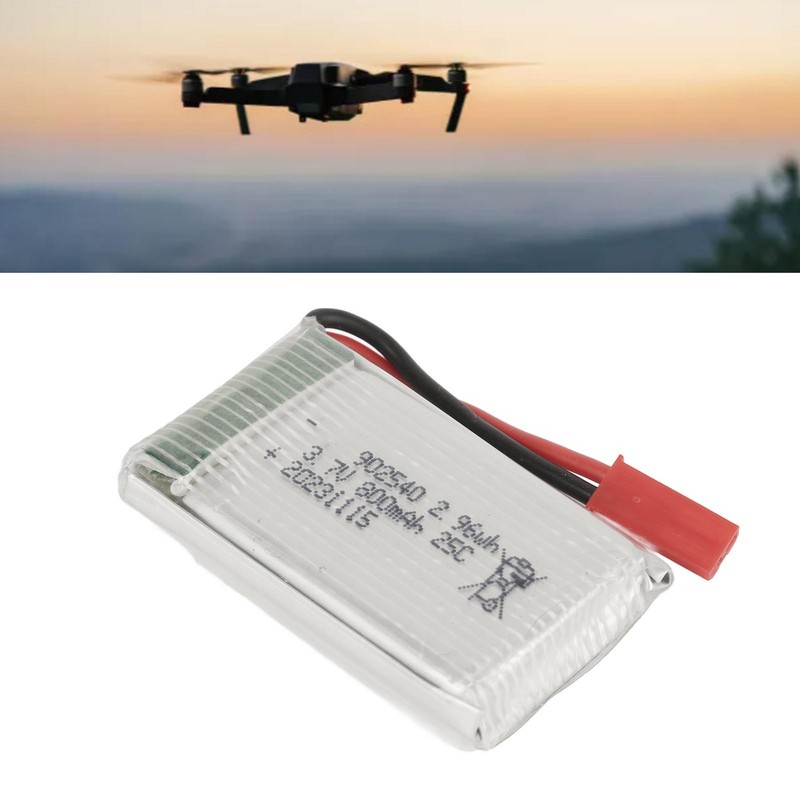 3.7V 800mAh LiPo Battery Rechargeable Drone Lithium Battery With JST