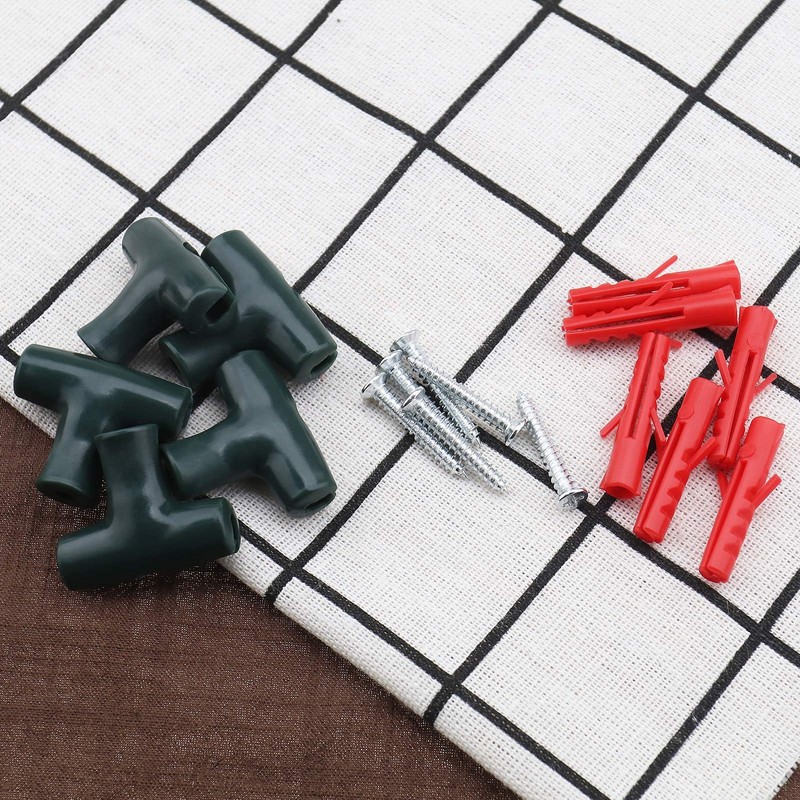 EMSea 30Pcs Chicken Wire T-Clip Kit, with Screw Anchor for