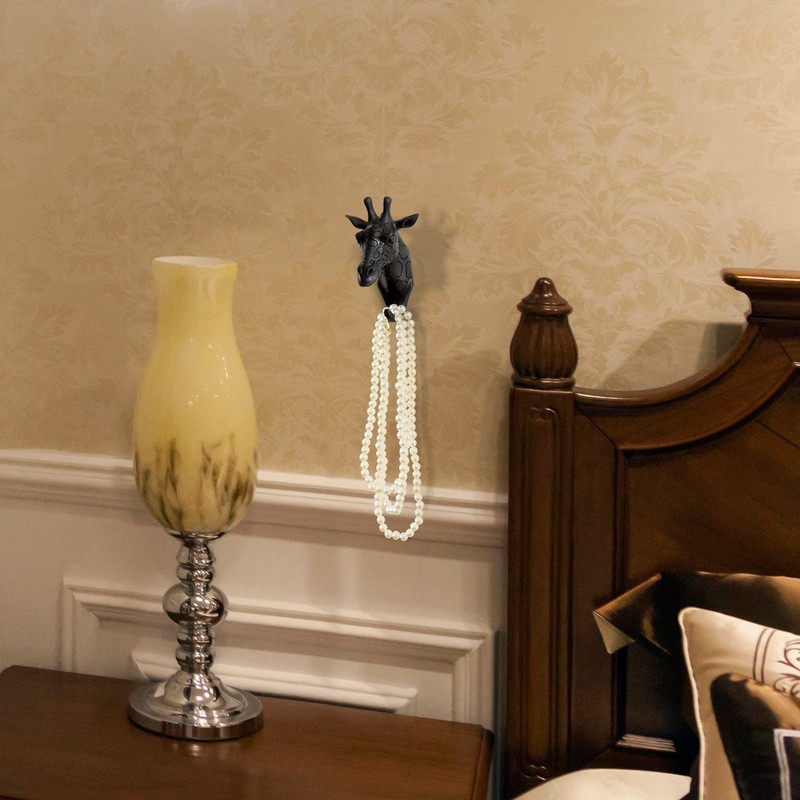 HERNGEE Giraffe Head Single Wall Hook/Hanger Animal Shaped Coat Hat