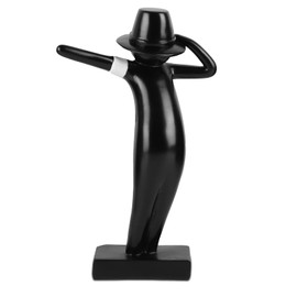 Dancer Statue Modern Home Decor, Black Sculpture Coffee Table Decor, Minimalist Shelf Decor Table Decor, Resin Modern Figurine for Bookshelf Bedroom Nightstand Dresser Decor, Living Room Decor Gift