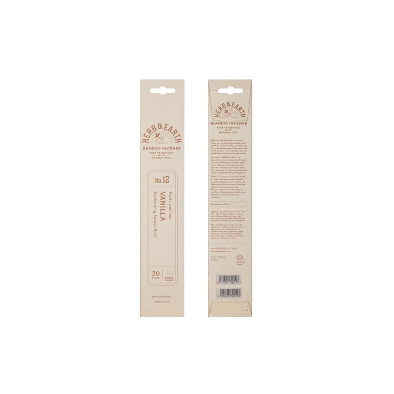 HERB & Earth H&E Bamboo Incense - Vanilla - 20