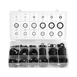 arandelas de goma,Paquete de 279 piezas Arandela plana de cobre Arandelas planas Juego de anillo de sellado plano con caja para tornillos Tornillos Sujetadores (18 tama?os)