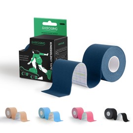 Kinesiology Tape for Knees | Sports Tape,Kinetic Tape, Elastic Athletic Tape for Protecting Knees, Shoulders | Waterproof Physio Tape and Hypoallergenic| 2" x 16 ft,Gray Blue
