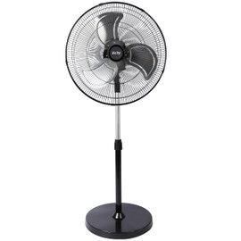 Xcity 20 inch Industrial Pedestal Oscillating Fan, 3-Speed, High Velocity Stand Fan, Max 3600 CFM, Adjustable Height & Tilt, Heavy Duty Metal Fans for Patio, Garage, Workshop,Warehouse, Black