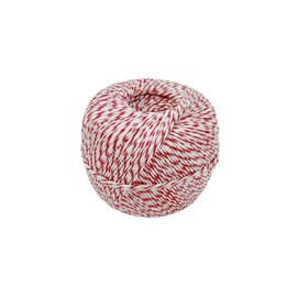 Regency Wraps Baker's Twine Ball, 800 ft. Colorful String, Cord for Tying Pastry Boxes, Wrapping Baked Goods, Gifts and DIY Crafts, Pack of 1, Red/White