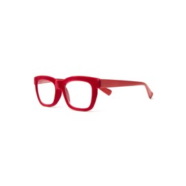 EYEJETS Dubai Velvet Rimmed Reading Glasses | Magnifying Glasses | Designer Readers for Women | Cute Readers (Red, 2.5, diopters)
