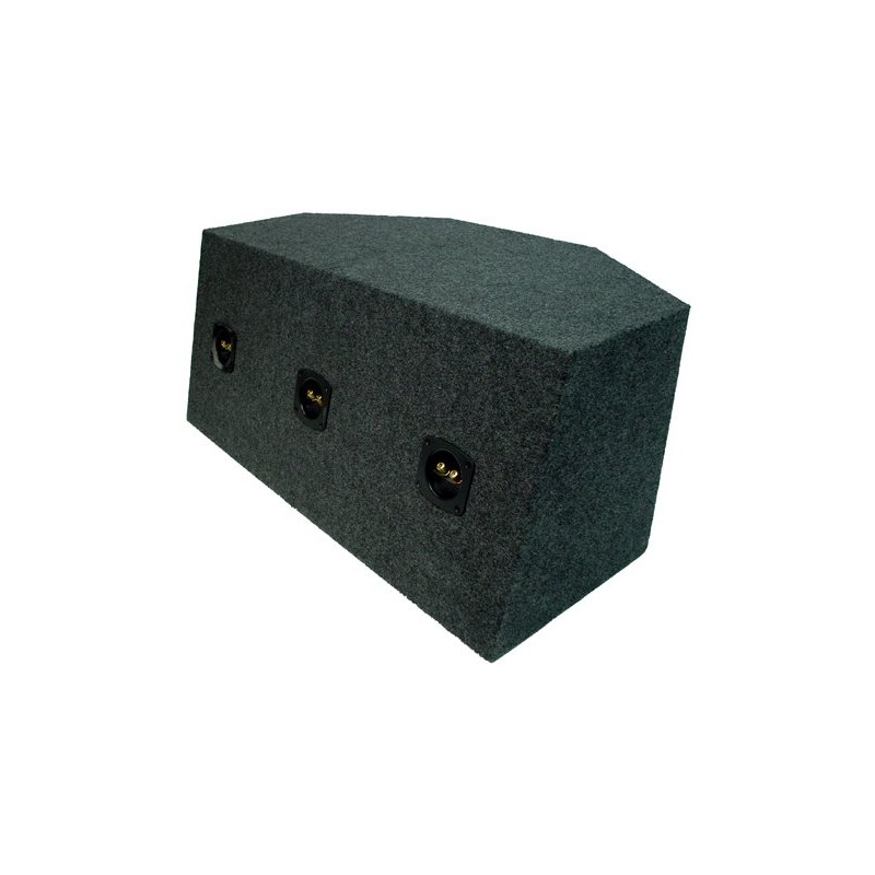Car Audio Triple 12" Sealed Subwoofer Rear Angle 3 Sub