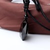 [Qicarkey] Fashion Hexagon Black Blessing Lucky Amulet Obsidian Pendant