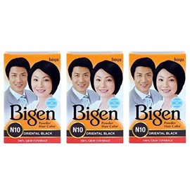 Bigen Powder Hair Color, Oriental Black N10 - Pack of 3 (Combo Set)