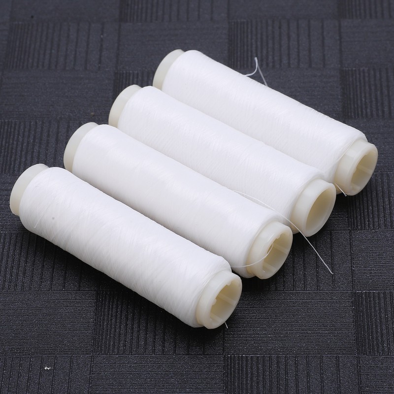 4pcs 100/200m Invisible Nylon Fishing Rubber Band Line High Elastic