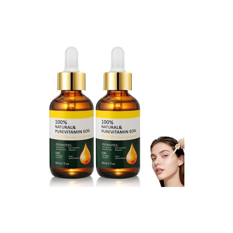 LUSCOR 2pcs Aceite De Vitamina E Para La Cara，Aceite Acondicionador