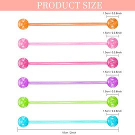 6 pares de lazos para el pelo de la bola de acrílico mariposa para niñas círculo elástico cuentas lazos para el pelo de las mujeres bolas de pelo bebé niña lazos con bolas de burbujas accesorios para el cabello