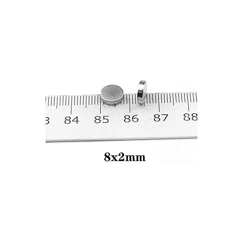 kkhouse 100PCS 8x2mm Magnet 8mmx2mm Round Magnet 8x2mm Magnetic Disc