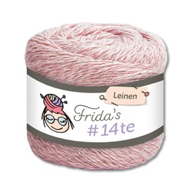 Frida's Wollhaus Frida's 100 g #14te Linen Summer Yarn, Crochet, Knitting Wool Yarn, 40 Colours (7321 | Orchid)