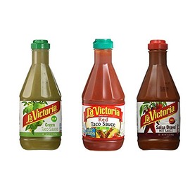 La Victoria Taco Sauce Variety Pack of 3 Mild Red Hot Red and Mild Green Sauce (Pack of 3)