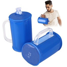 2 Pcs Water Filled Dumbbells, Transparent PVC Weight Water Bottle Portable Storage for Strength Training Fitness