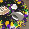 Giwawa Round Mardi Gras Tablecloth, 60 Inch, Red, Polyester, Festive,