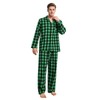 QZH.DUAO Plaid Pajamas For Womens, Ladies Adult 2-Piece Button Down