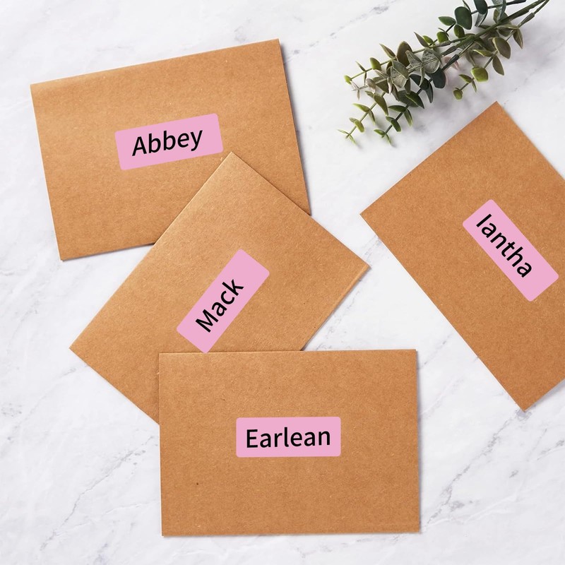 1" x 2-5/8" Colored Address Labels, 600 Bright Pink Label