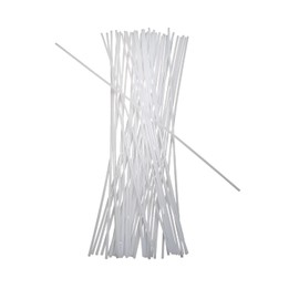 50Pcs 1/8 x 12in Soft Acrylic Round Dowel Plastic Rods Sticks Strips Strings for DIY, Natural Color Food-Grade Safety Material