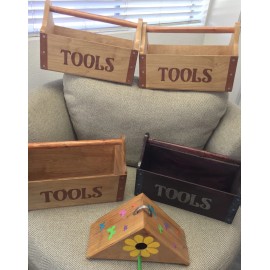 handmade wood  tool box carrier