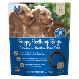 N-Bone Puppy Teething Rings, Peanut Butter Flavor, 3 CT, Natural (912573)