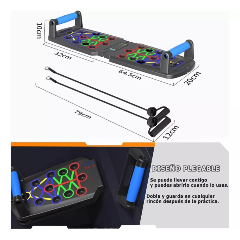 Barras Push Up Portatil Tabla Lagartijas Fitness Muscular