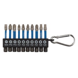 Draper 04933 Impact Rated Screwdriver Bit Set, 50mm (10 Piece)