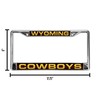 Rico Industries Wyoming Cowboys Chrome License Plate Frame