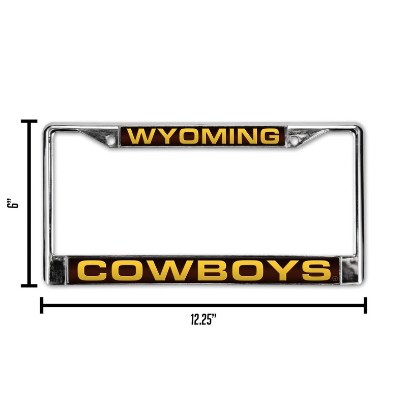 Rico Industries Wyoming Cowboys Chrome License Plate Frame