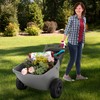 Simplay3 Easy Haul Durable Wheelbarrow with Garden Tool Storage Tray