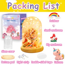 HONGID Stocking Stuffers for Kids,Make Your Own Unicorn Night Light - Unicorn Craft Kit for Kids,Unicorn Toys for Girls,Kids for Teen Girls Age 3+