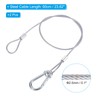 PATIKIL Stainless Steel Safety Cable 23.6"/60cm, 2Pack 2.5mm Flexible Security