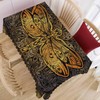 Beabes Rectangle Tablecloth Dragonfly,Tribal Golden Dragonfly Mandala Stain-Resistant Table Cloth