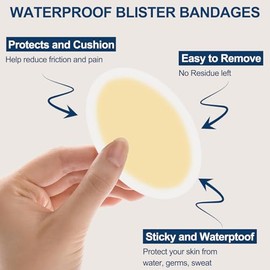 90 Pieces Hydrocolloid Blister Bandages for Feet and Toes
