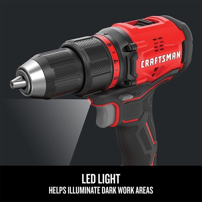 CRAFTSMAN V20 Cordless Drill/Driver Kit, 1/2 inch, Battery and Charger