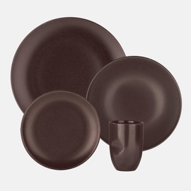 Oxford Unni-Iron Stoneware 16 Piece Dinnerware Set Service for 4