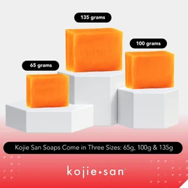 Kojie San Skin Brightening Soap - Original Kojic Acid Soap for Face & Body - Cosmetic Soap for Beautifully Fresh Skin (2 X 65g Bars)