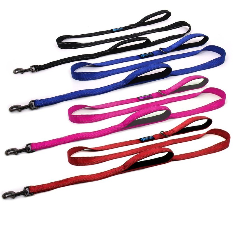 Max and Neo™ Double Handle Traffic Dog Leash Reflective -