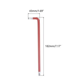 TOP-VIGOR 1Pcs 6mm Ball End Hex Key Wrench, L Shaped Long Arm Ball Point Hexagon Keys Allen Key for Household DIY, Professional Machine Repairing