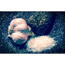 Garlic Chive Salt from the Seasoned Sea Salts Collection by Merchant Spice Co.