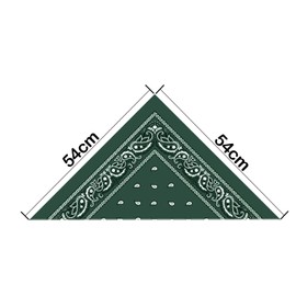 WedDecor Deep Green Bandana For Men Women Cotton Unisex Paisley Head Scarf Wide Headband Fashion Accessory for Riding, Motorcycling, Hiking, Fishing, Outdoor Activities, 54cm