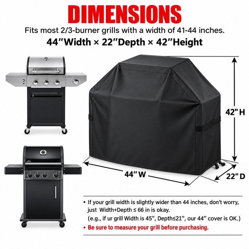 Waterproof BBQ Grill Cover for Outdoor Protection – Anti-UV Fade-Resistant